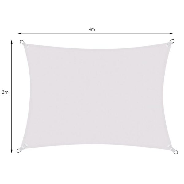 Copertina prelata de soare Sersimo SN133, dreptunghiulara, impermeabila cu protectie UV, 4x3m, gri deschis - Image 11