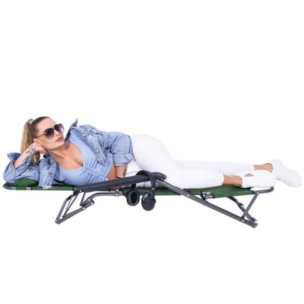 Összecsukható napozóágy SERSIMO GC5, Relax Zero Gravity, 80x60x153cm, zöld - Image 19