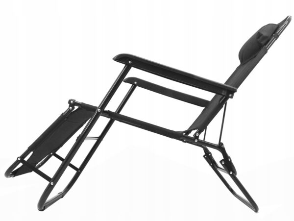 Sezlong pliabil SERSIMO, Relax Zero Gravity, 80x60x153cm, Negru - Image 2