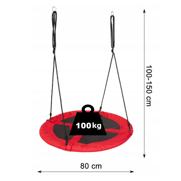 Leagan tip cuib Sersimo GO-L70D4A, 80cm, 100 kg, rosu - Image 2