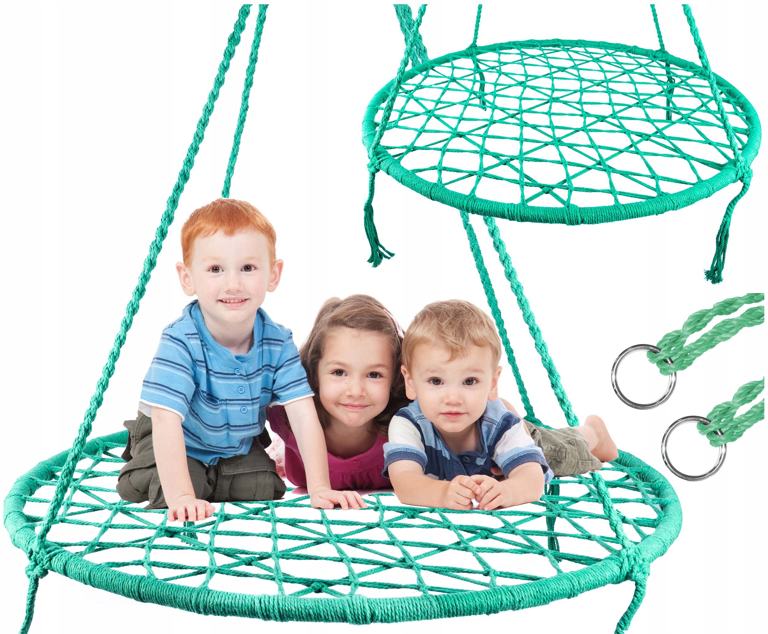 (DL) Scaun rotund tip leagan suspendat GO-L70D3, 100cm, verde - Image 2