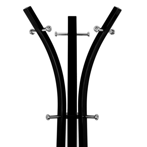 Cuier din metal Sersimo, 9 agatatoare, 180cm, negru - Image 3