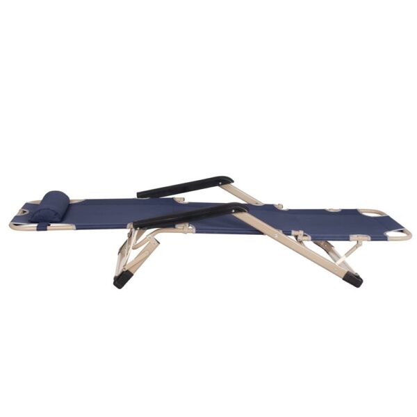 Sezlong pliabil SERSIMO GC23, 90x65x175cm, albastru inchis - Image 3