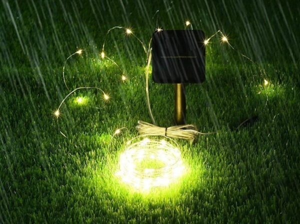 Lineáris fényfüzér 100 LED, 1,5 m, napelemes töltéssel - Image 3
