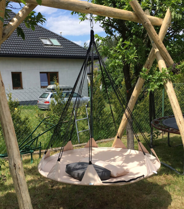 Kerti hinta XXL Sersimo, függőágyas típusú, 150cm, krém - Image 2
