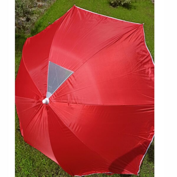 Umbrela tip cort de plaja, cu 2 pereti laterali, 170cm, rosu - Image 3