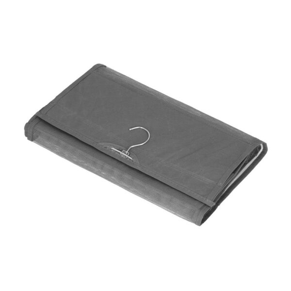 (DL) Organizator dulap posete Sersimo, 2 compartimente, textil, gri - Image 5