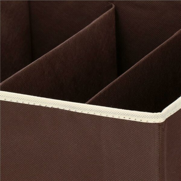Láda típusú gardrób rendszerező 3 fiókkal, Sersimo, textil, barna - Image 4