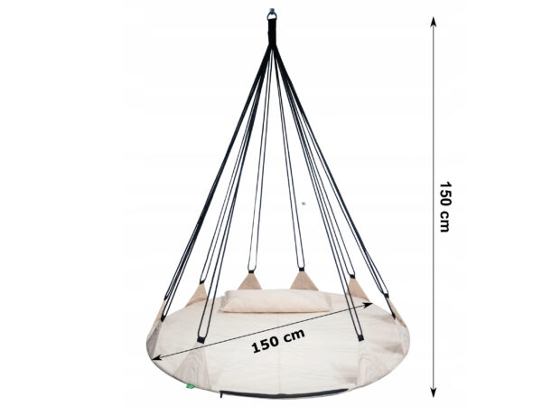Kerti hinta XXL Sersimo, függőágyas típusú, 150cm, krém - Image 3