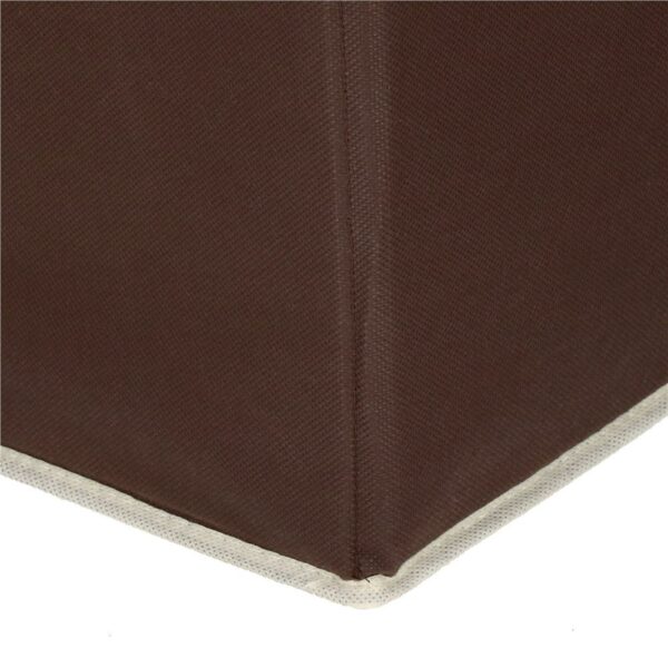 Láda típusú gardrób rendszerező 3 fiókkal, Sersimo, textil, barna - Image 5