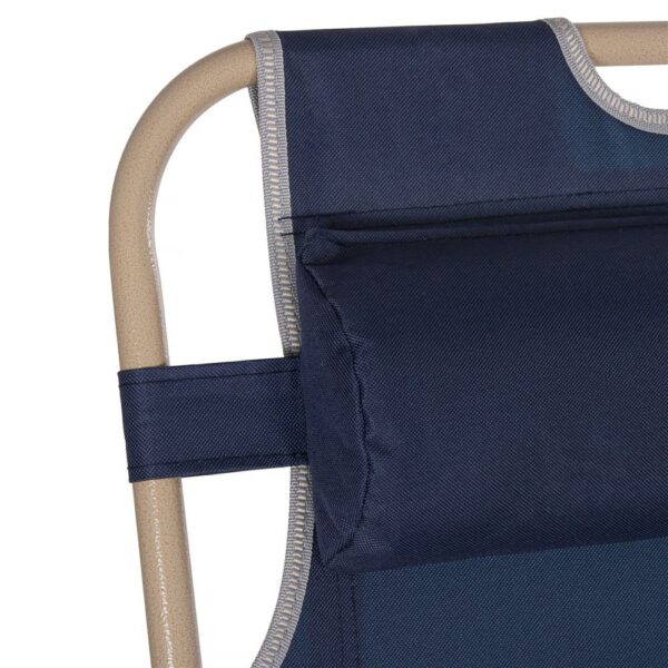 Sezlong pliabil SERSIMO GC23, 90x65x175cm, albastru inchis - Image 5