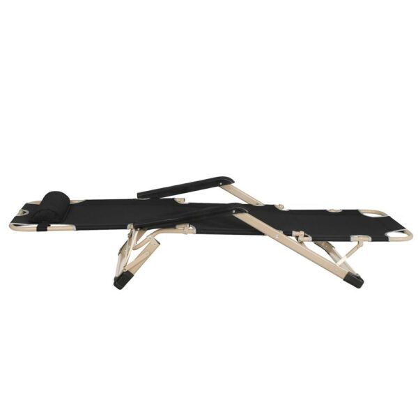 Sezlong pliabil SERSIMO GC037, 90x65x175cm, negru - Image 5