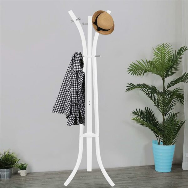 Cuier din metal Sersimo, 9 agatatoare, 180cm, alb - Image 7