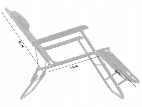 Sezlong pliabil SERSIMO, Relax Zero Gravity, 80x60x153cm, Negru - Image 7