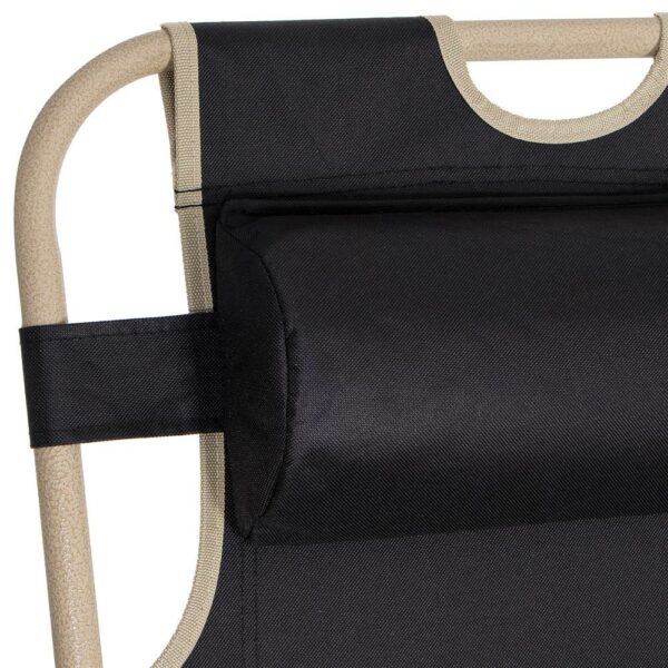 Sezlong pliabil SERSIMO GC037, 90x65x175cm, negru - Image 7