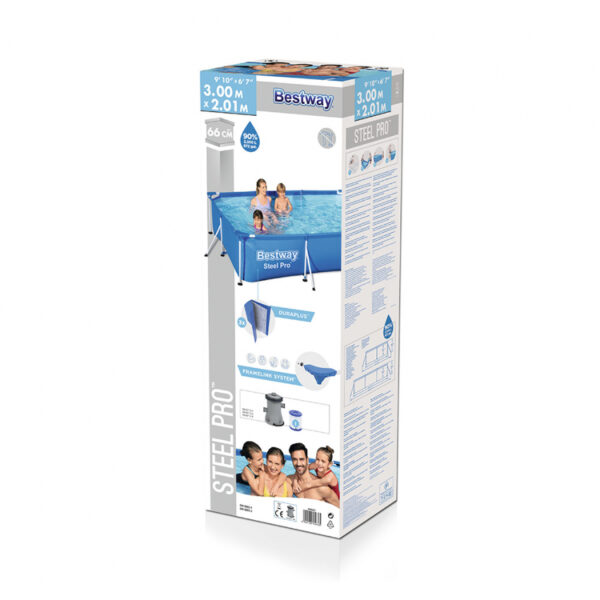 Piscina cadru metalic Bestway, 300x201x66 cm, 3.300 litri, cu pompa de filtrare - Image 7