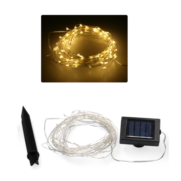 Lineáris fényfüzér 100 LED, 1,5 m, napelemes töltéssel - Image 13