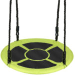 Leagan tip cuib Sersimo NS22, diametru 110cm, inaltime reglabila, pentru exterior, sarcina 150 kg, Verde Negru