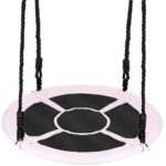 Leagan tip cuib Sersimo NS25, diametru 110cm, inaltime reglabila, pentru exterior, sarcina 150 kg, Roz pal