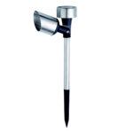 Lampa solara tip proiector reglabil, inaltime 36 cm, argintiu