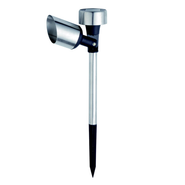 Lampa solara tip proiector reglabil, inaltime 36 cm, argintiu