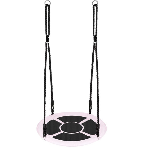 Leagan tip cuib Sersimo NS25, diametru 110cm, inaltime reglabila, pentru exterior, sarcina 150 kg, Roz pal - Image 2