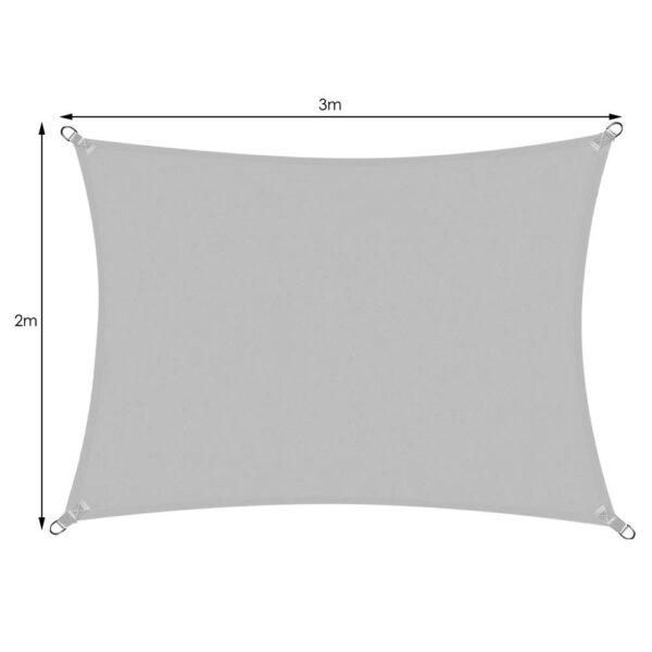 Copertina prelata de soare Sersimo SN148, dreptunghiulara, impermeabila cu protectie UV, 3x2m, gri - Image 6