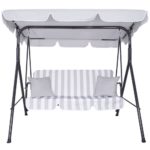 Leagan balansoar gradina Sersimo Siena, 3 locuri, 220kg, gri