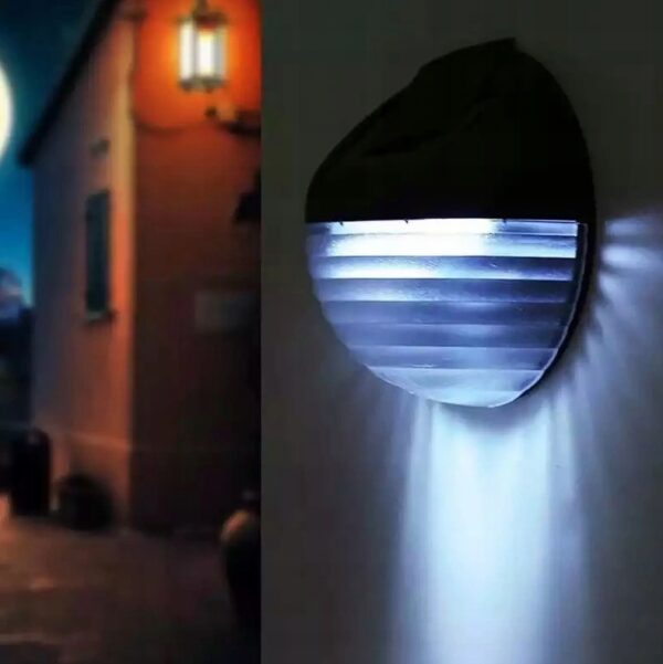 Lampa solara LED de perete, IP44 pentru exterior, autonomie 12 ore, neagra - Image 3