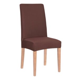 Univerzális székhuzat, univerzális méret, poliészter és spandex, 45 x 60 cm, barna