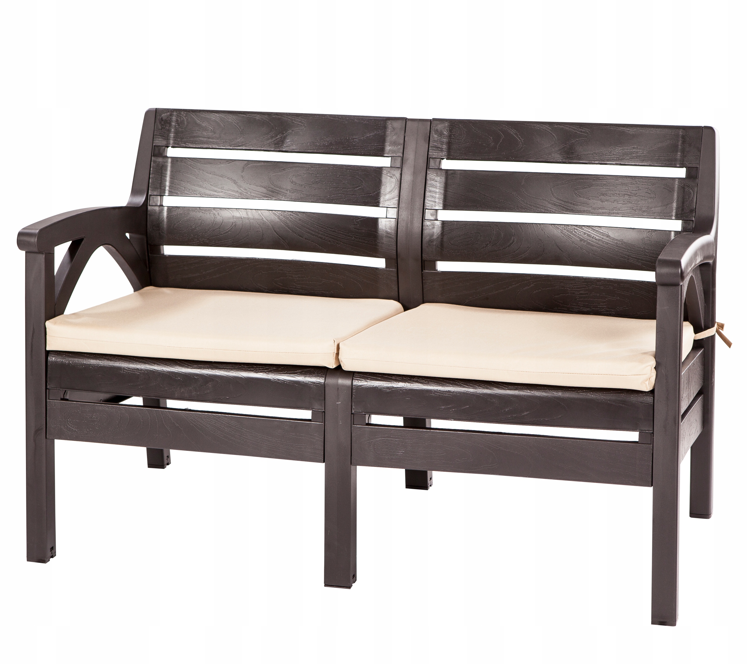 (DL) Set mobilier gradina Sersimo Illy, 2 fotolii, canapea, masa, maro - Image 2