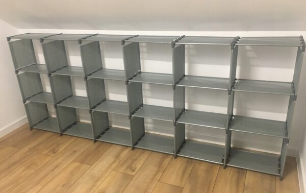 Sistem modular de depozitare Sersimo, 120x126x24 cm, gri - Image 5