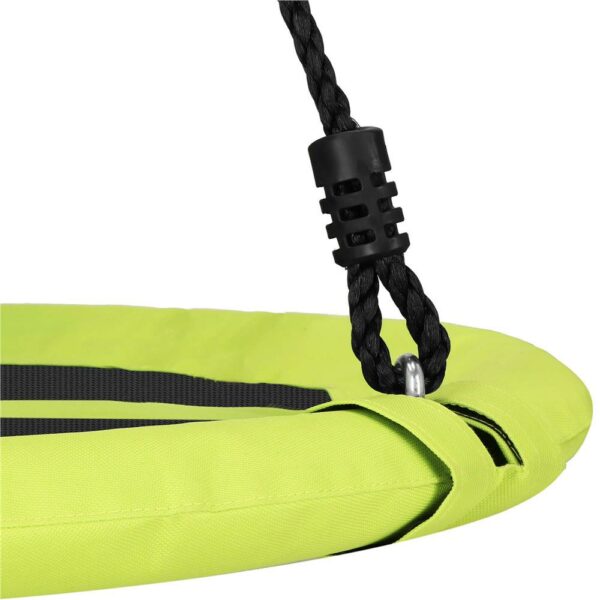 Leagan tip cuib Sersimo NS22, diametru 110cm, inaltime reglabila, pentru exterior, sarcina 150 kg, Verde Negru - Image 10