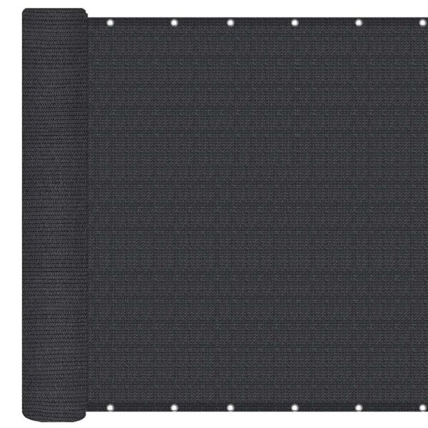 Paravan de balcon impermeabil poliester, 90x500cm, gri inchis - Image 13