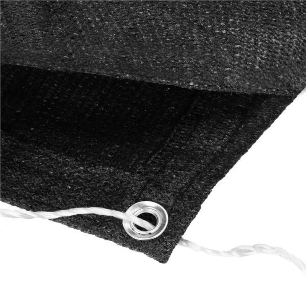 Paravan de balcon impermeabil poliester, 90x500cm, gri inchis - Image 14