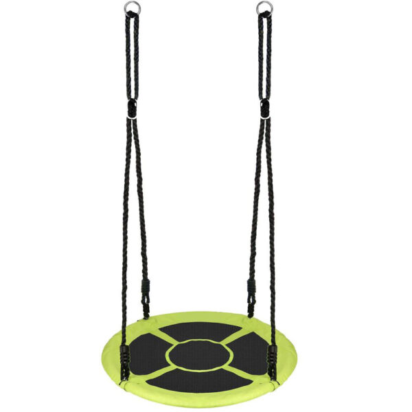 Leagan tip cuib Sersimo NS22, diametru 110cm, inaltime reglabila, pentru exterior, sarcina 150 kg, Verde Negru - Image 3