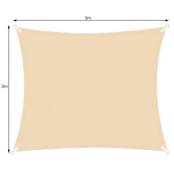 Copertina prelata de soare Sersimo SN130, patrata, impermeabila cu protectie UV, 3x3m, bej - Image 8