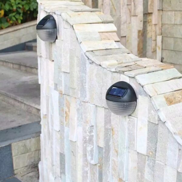 Lampa solara LED de perete, IP44 pentru exterior, autonomie 12 ore, neagra - Image 4