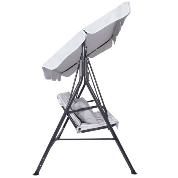 Leagan balansoar gradina Sersimo Siena, 3 locuri, 220kg, gri - Image 20