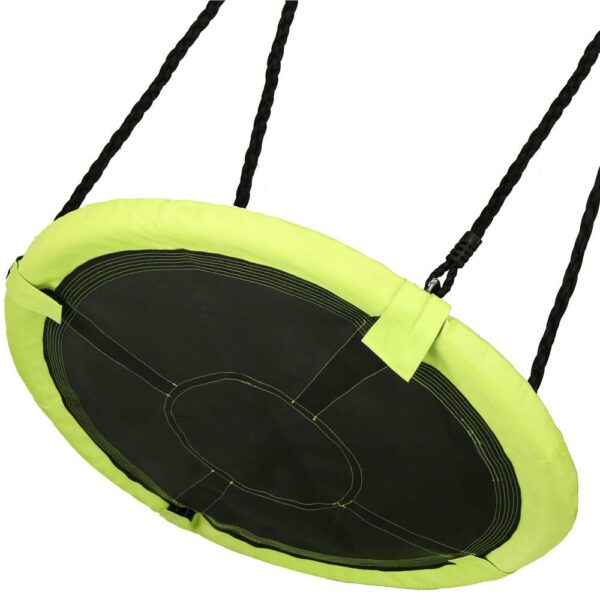 Leagan tip cuib Sersimo NS22, diametru 110cm, inaltime reglabila, pentru exterior, sarcina 150 kg, Verde Negru - Image 4