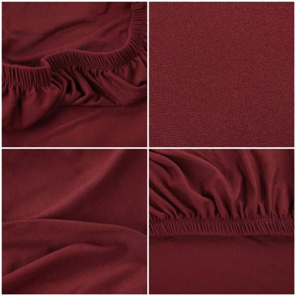 Set 4 huse universale pentru scaun, marime universala, poliester si spandex, 45 x 60 cm, grena - Image 3