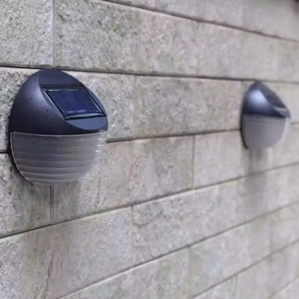 Lampa solara LED de perete, IP44 pentru exterior, autonomie 12 ore, neagra - Image 6