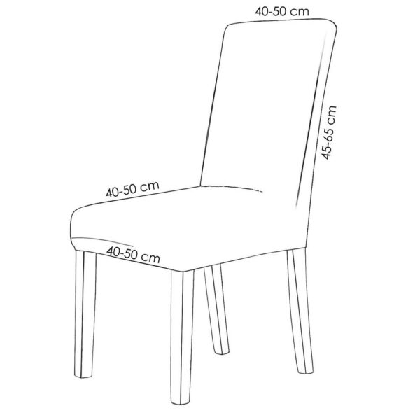 Univerzális székhuzat, univerzális méret, poliészter és spandex, 45 x 60 cm, szürke fehér - Image 6