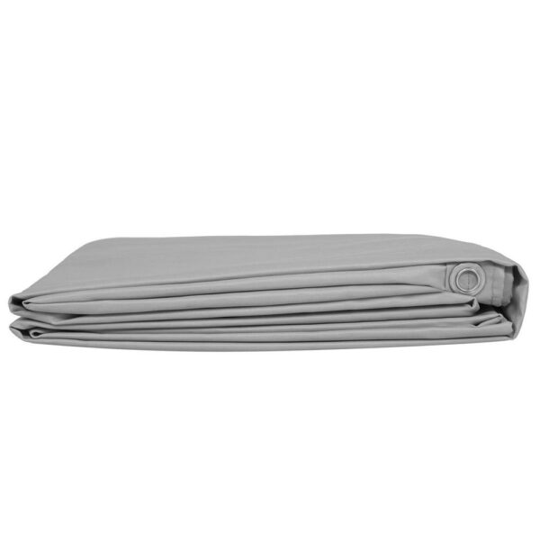 Paravan de balcon impermeabil poliester, 80x500cm, gri - Image 13