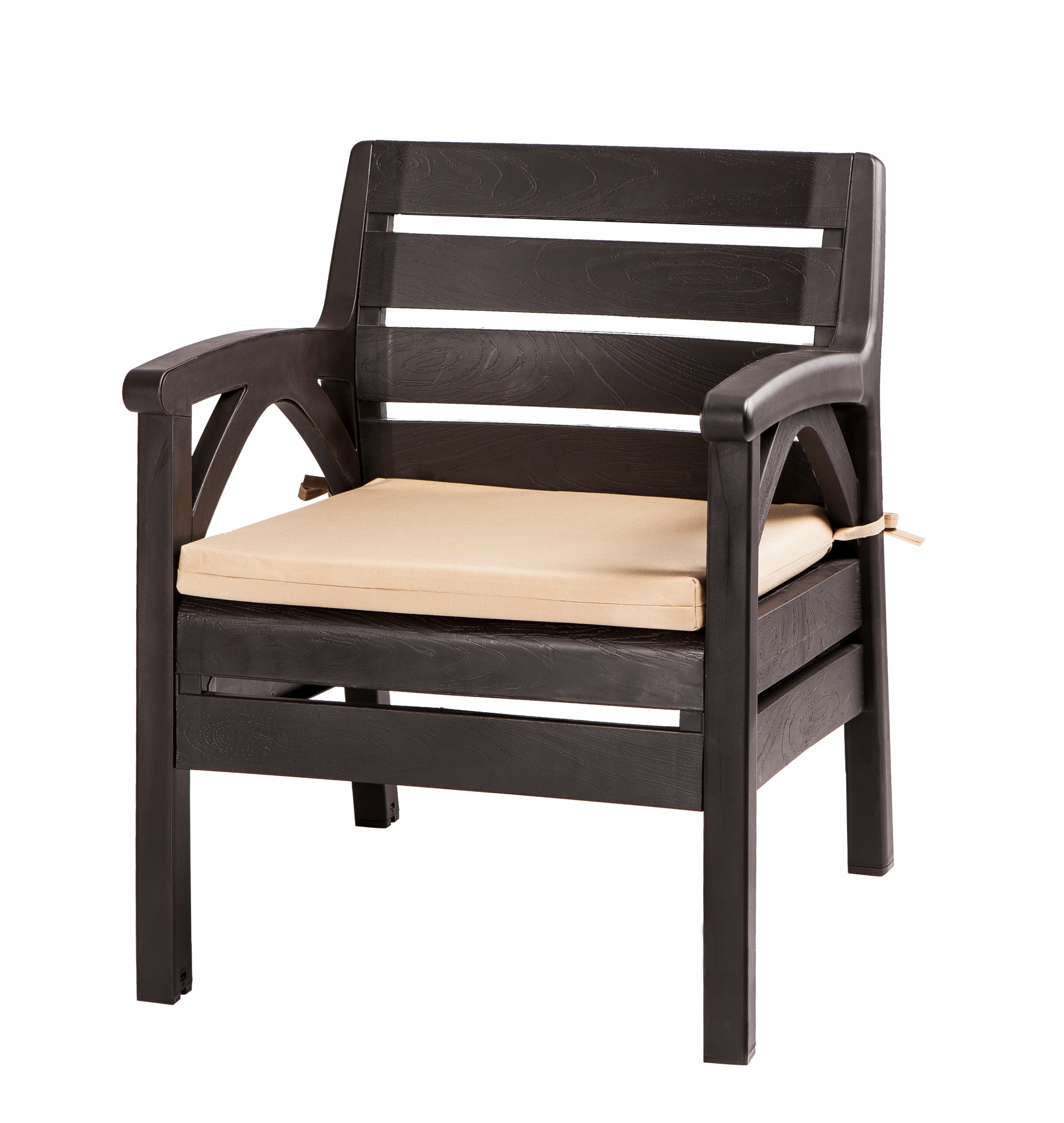(DL) Set mobilier gradina Sersimo Illy, 2 fotolii, canapea, masa, maro - Image 4