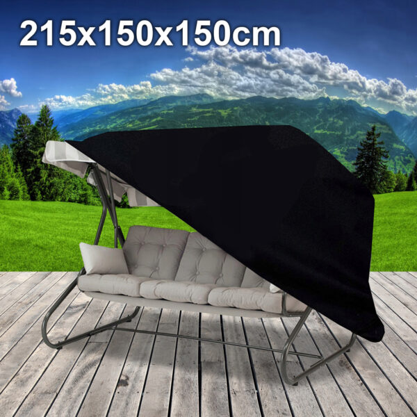 Husa balansoar impermeabila Sersimo, 215x150x150cm, neagra - Image 4