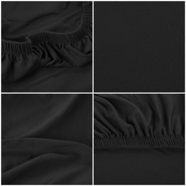 4 db univerzális üléshuzat készlet, univerzális méret, poliészter és spandex, 45 x 60 cm, fekete - Image 5