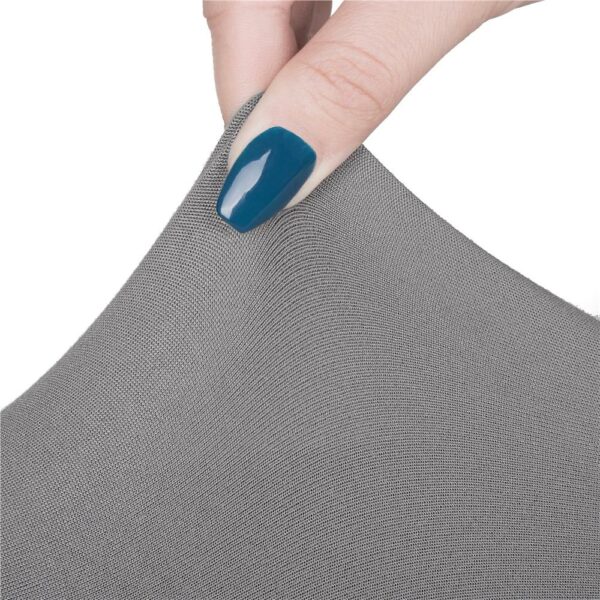 Set 4 huse universale pentru scaun, marime universala, poliester si spandex, 45 x 60 cm, gri mediu - Image 5
