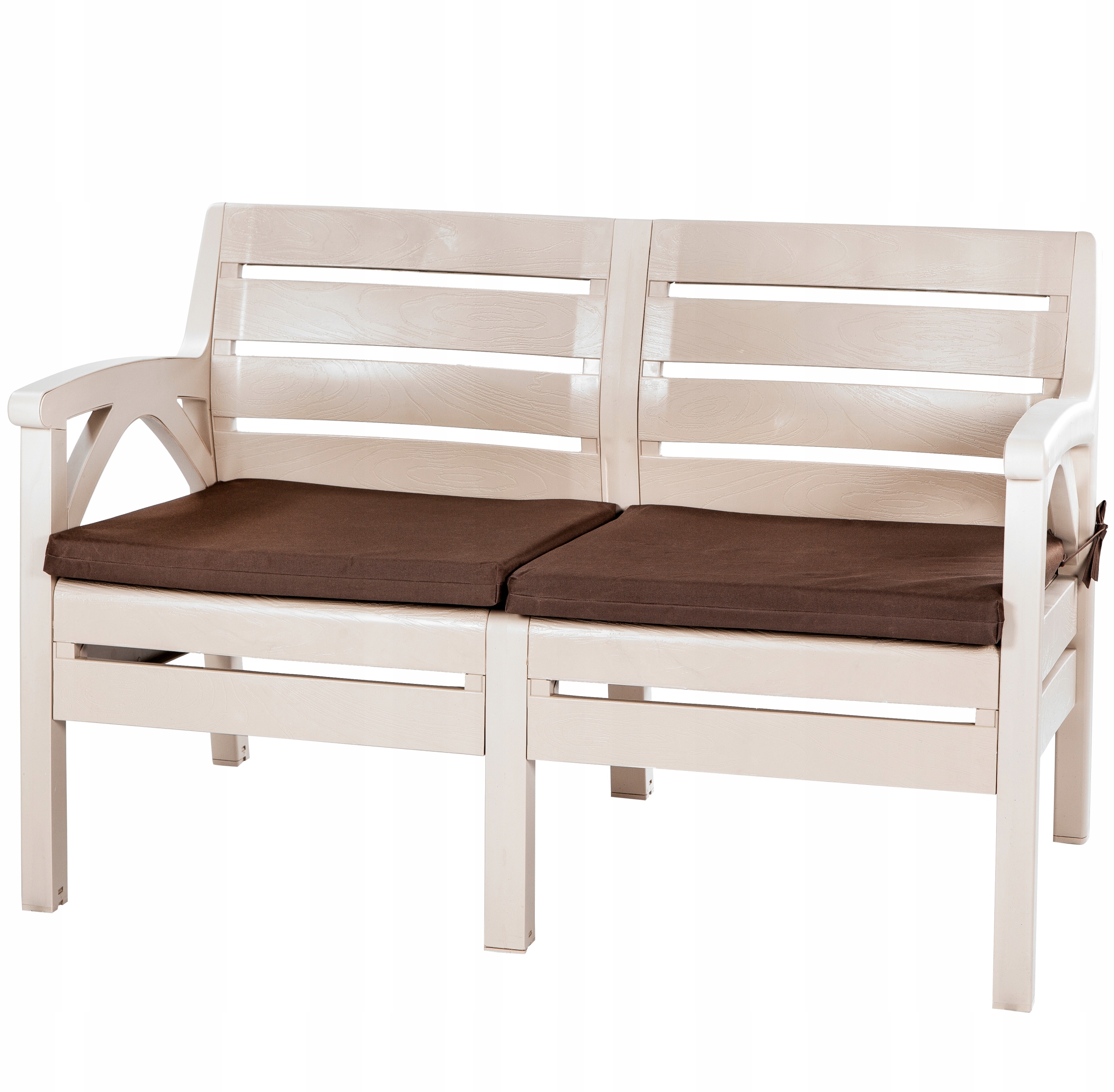 (DL) Set mobilier gradina Sersimo Illy, 2 fotolii, canapea, masa, crem - Image 4