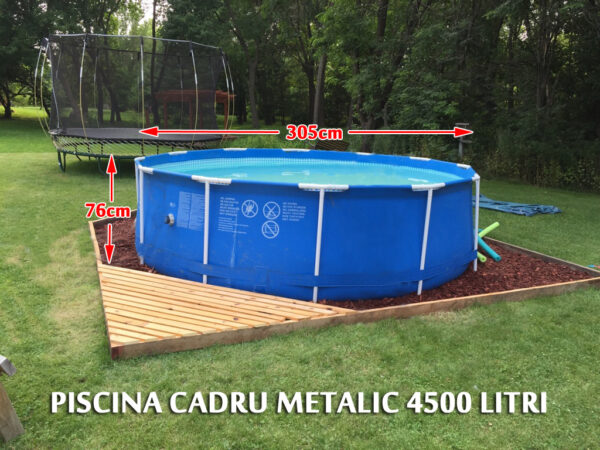 Piscina cadru metalic Intex, 305x76 cm, 4500 litri, rotunda, cu pompa de filtrare - Image 8